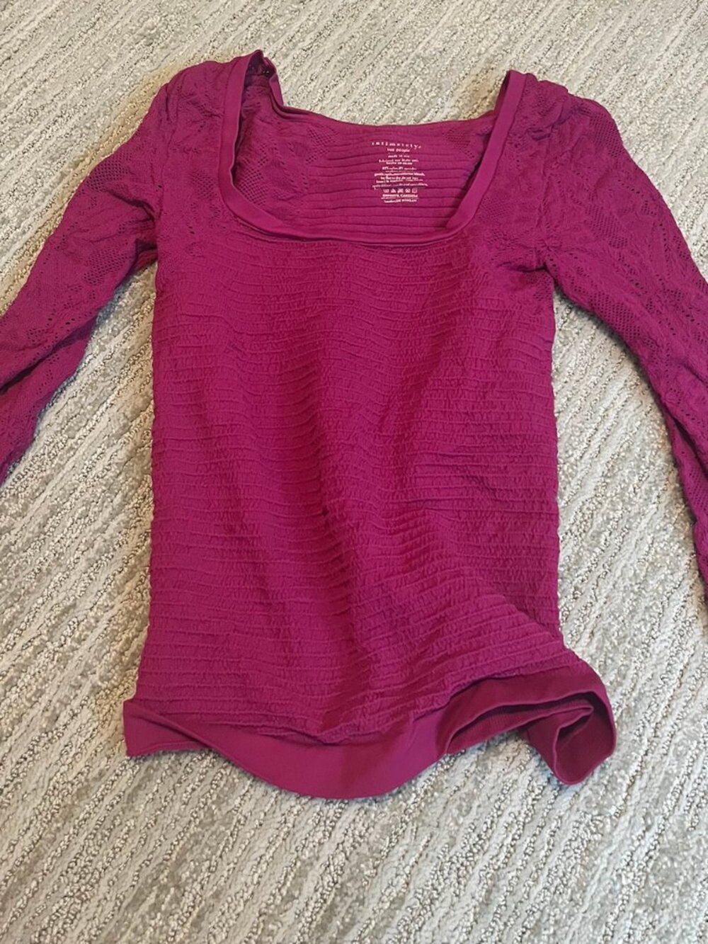 Free People Long sleeve fuschia M/L
